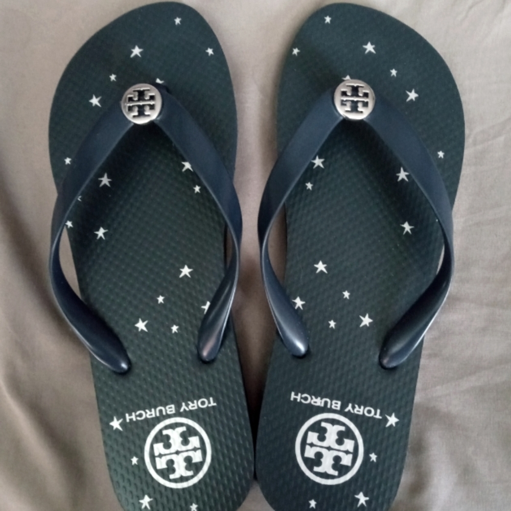 Tory Burch flip flops, size Large (9-10), NWOT